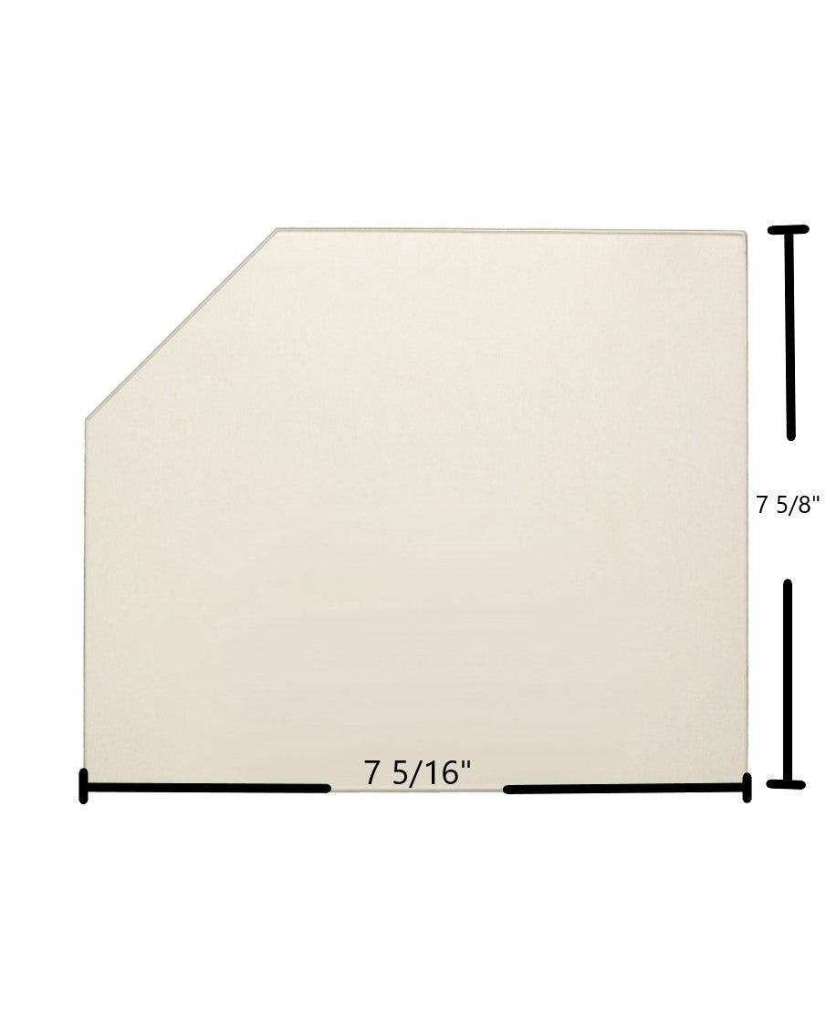 Squire 23 Fireview Glass Panel – 7 5/16" x 7 5/8" High-Temperature Ceramic Replacement - Total Hearth