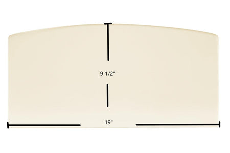 WoodPro WS-TS-2000, WS-TS-2500 Glass Panel (19" x 9 1/2") | High-Temp Ceramic Replacement | USA-Made Wood Stove Glass - Total Hearth