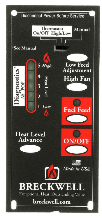 Breckwell Digital 4RPM Circuit Board | Control Panel for Pre-2002 Pellet Stoves | Part #A-E-301