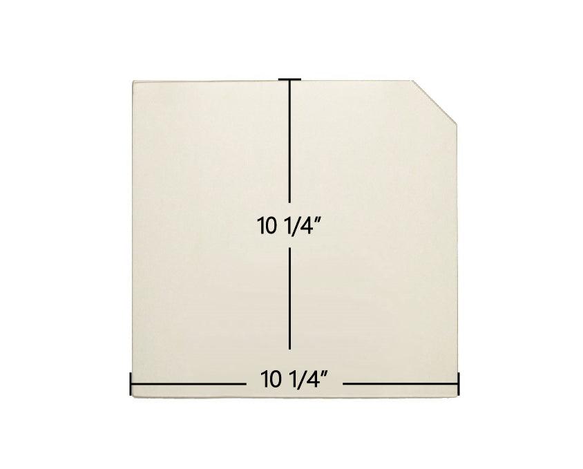 Alaska Wood Stove Replacement Glass – 10 1/4" x 10 1/4" Square with Corner Cut (Part #B09BBFR24Z) - Total Hearth