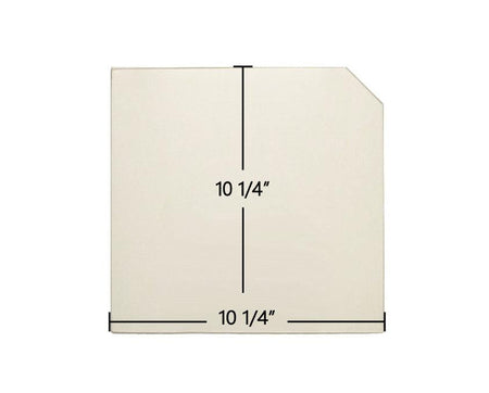 Alaska Wood Stove Replacement Glass – 10 1/4" x 10 1/4" Square with Corner Cut (Part #B09BBFR24Z) - Total Hearth