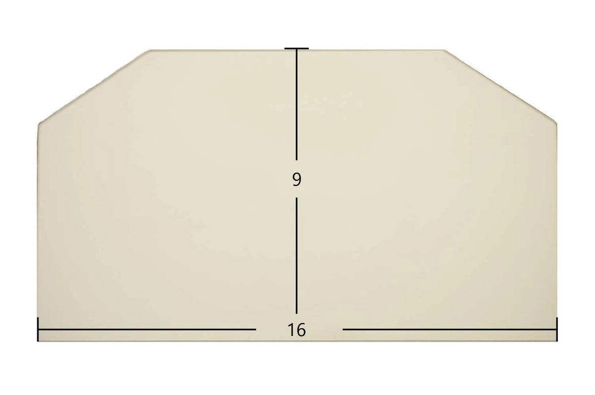 Aurora 7GASDO-2 Arch Door Glass Replacement – 16" x 9" Ceramic Panel - Total Hearth