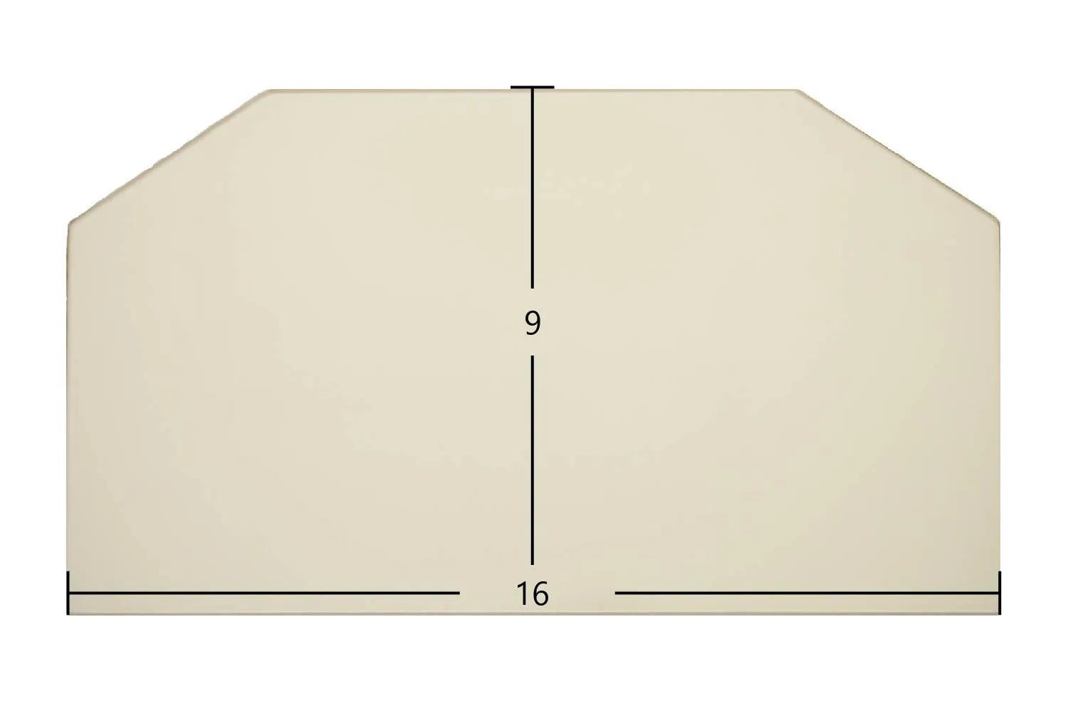 Aurora 7GASDO-2 Arch Door Glass Replacement – 16" x 9" Ceramic Panel - Total Hearth