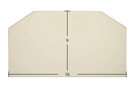 Aurora 7GASDO-2 Arch Door Glass Replacement – 16" x 9" Ceramic Panel - Total Hearth