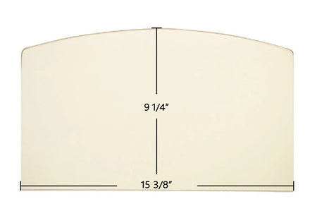 Avalon 1250 / 1750 / Republic Door Glass Replacement – 15 3/8" x 9 1/4" Archtop High-Temperature Ceramic Glass Panel (250-00172-2) - Total Hearth