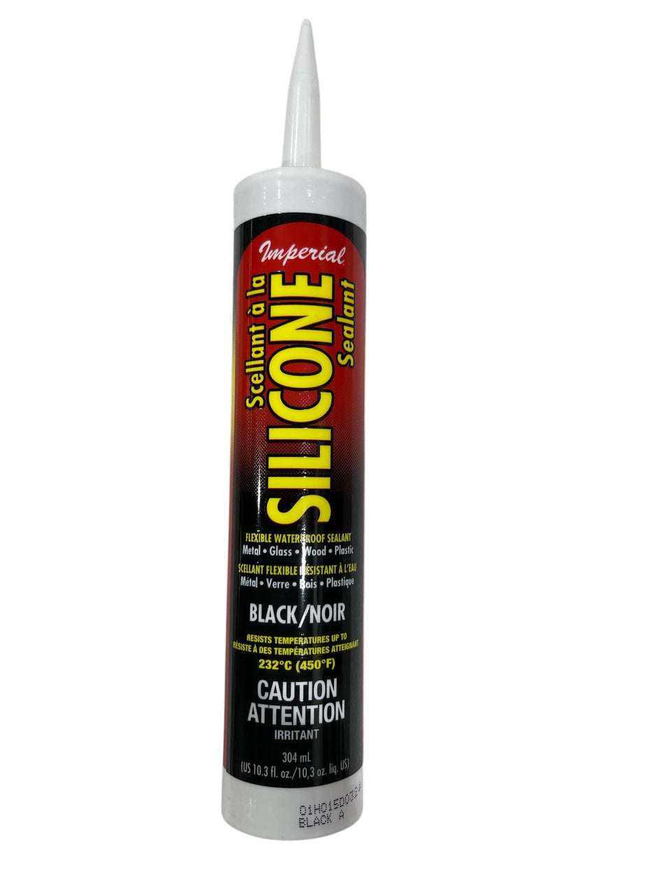 Black Silicone Sealant – KK0202 | 10.3 oz Caulking Tube | Waterproof & Flexible | High Temp Rated to 450°F (232°C) | For Metal, Glass, Wood & Plastic - Total Hearth