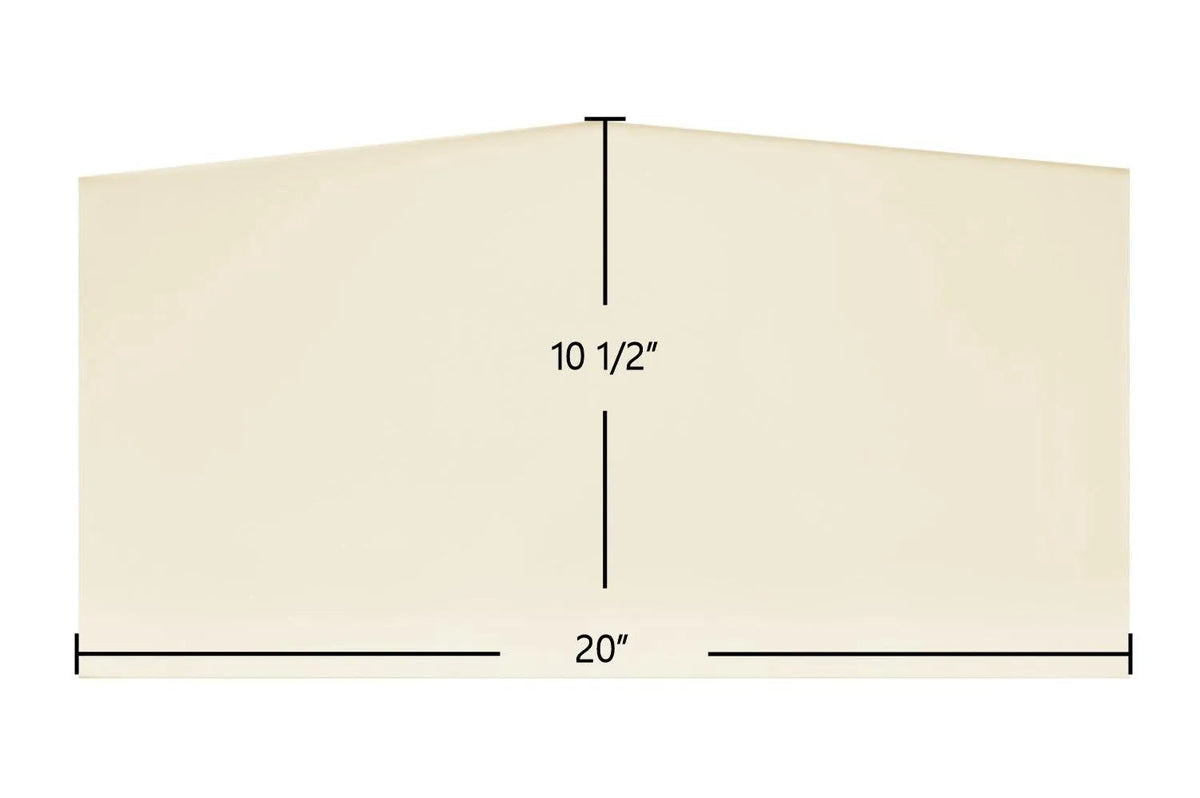 Blue Ridge Insert 7GBRL Door Glass Replacement – 20" x 10 1/2" Archtop High-Temperature Ceramic Glass Panel (7GBRL) - Total Hearth