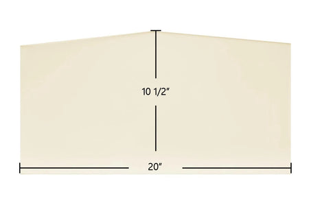 Blue Ridge Insert 7GBRL Door Glass Replacement – 20" x 10 1/2" Archtop High-Temperature Ceramic Glass Panel (7GBRL) - Total Hearth