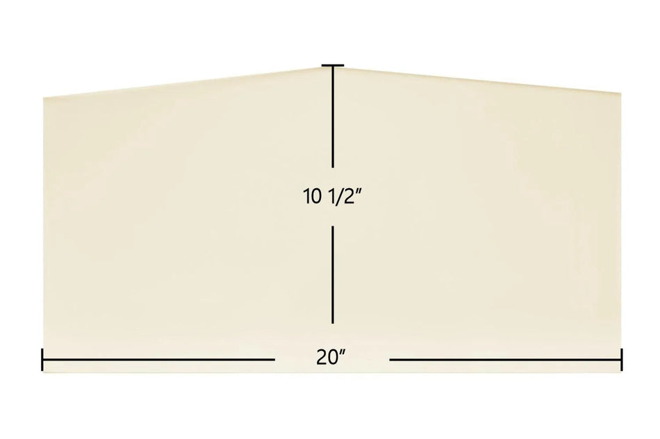 Blue Ridge Insert 7GBRL Door Glass Replacement – 20" x 10 1/2" Archtop High-Temperature Ceramic Glass Panel (7GBRL) - Total Hearth