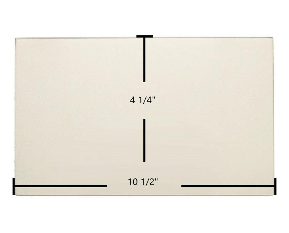 Breckwell P24I, Cadet P26, P32-I Cadet Door Glass Replacement – 10 1/2" x 4 1/4" High-Temperature Ceramic Glass Panel (892614) - Total Hearth