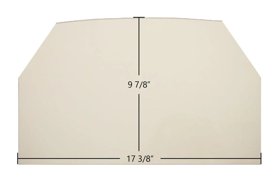 Buck 26000-C, 27000-C Archtop Door Glass Replacement – 17 3/8" x 9 7/8" High-Temperature Ceramic Glass Panel (Buck26000-CArch) - Total Hearth