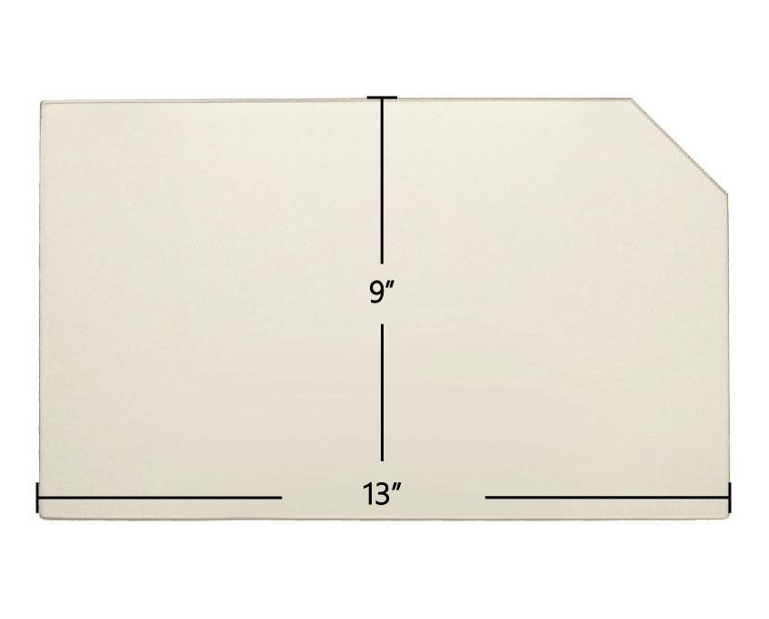 Carolina II Woodstove Door Glass Replacement – 9" x 13" High-Temperature Ceramic Glass Panel with Corner Cut (CarCornerCut) - Total Hearth