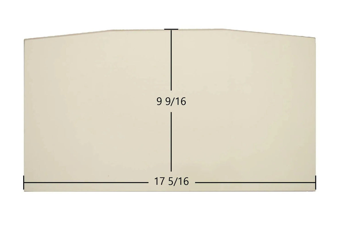 Century CW2500, CW2900, FW2700, FW3000 Series Archtop Door Glass – 17 5/16" x 9 9/16" High-Temperature Ceramic Glass Panel (SE63001) - Total Hearth