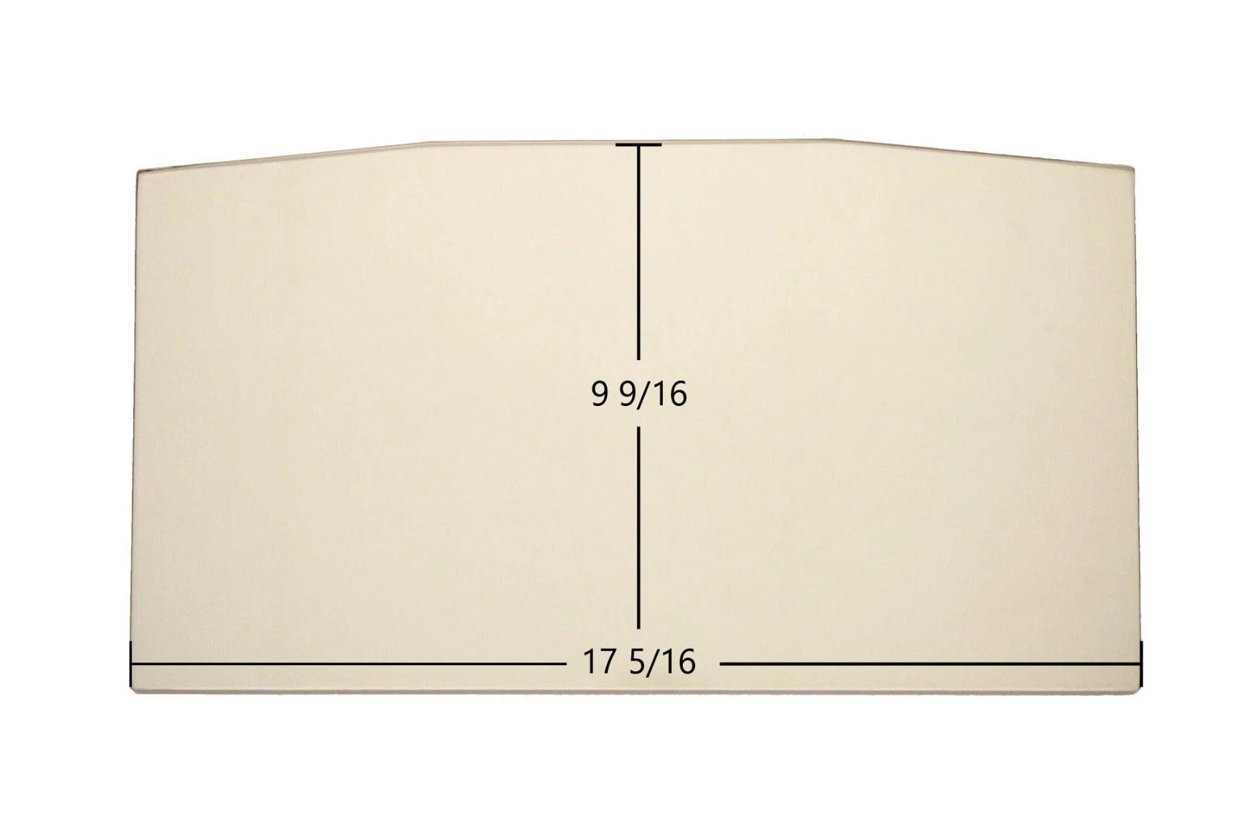 Century FW300010, Steel 224, Steel 30007 Archtop Door Glass – 17 5/16" x 9 9/16" High-Temperature Ceramic Glass Panel (S31141-1) - Total Hearth