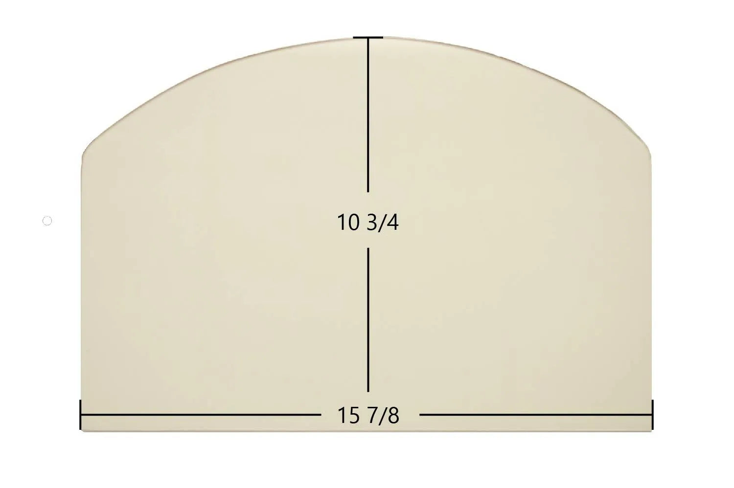 Consolidated Dutchwest Medium #2478 Non-Cat Archtop Ceramic Glass Panel – 15 7/8" x 10 3/4" (Part #3000-2097) - Total Hearth