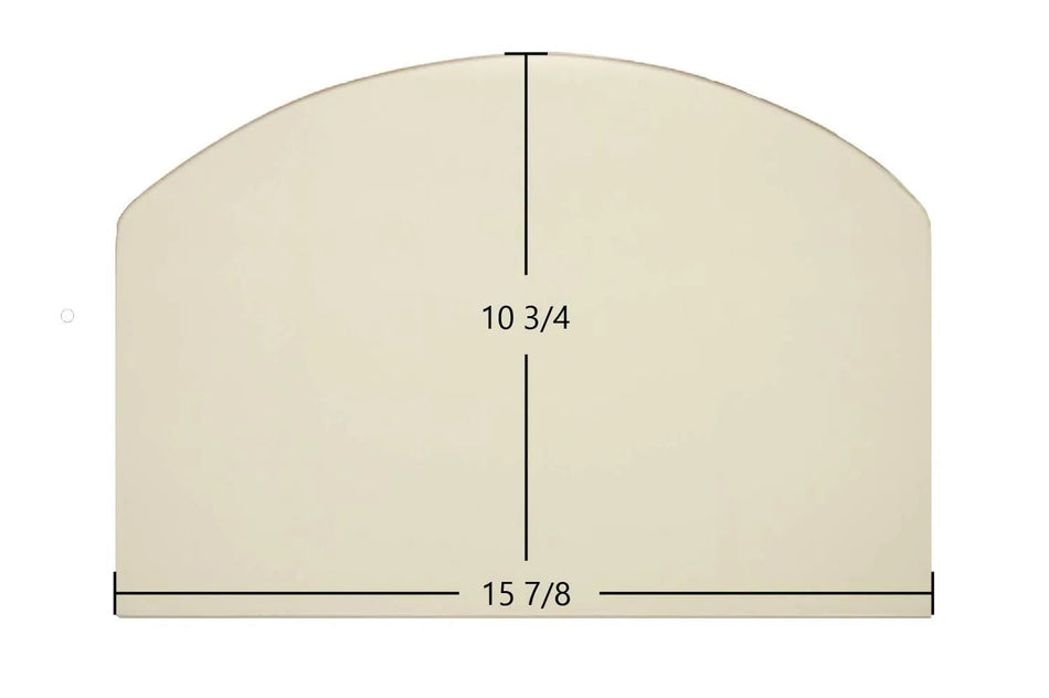 Consolidated Dutchwest Medium #2478 Non-Cat Archtop Ceramic Glass Panel – 15 7/8" x 10 3/4" (Part #3000-2097) - Total Hearth