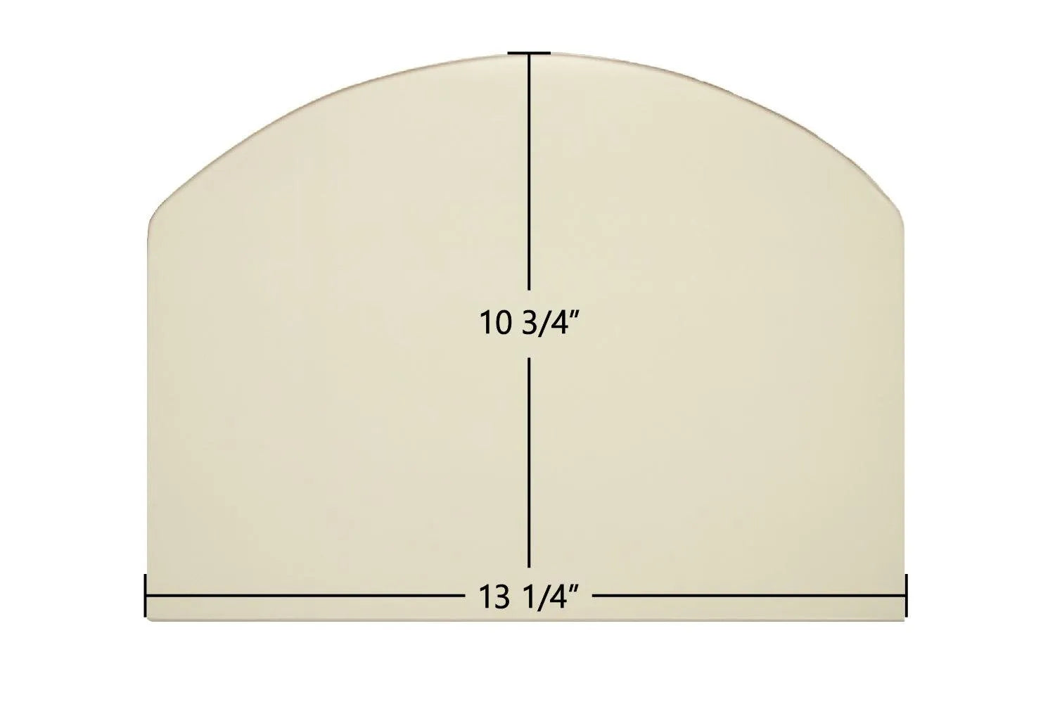 Consolidated Dutchwest Small #2477 Non-Cat Archtop Ceramic Glass Panel – 13 1/4" x 10 3/4" (Part #3000-2156) - Total Hearth