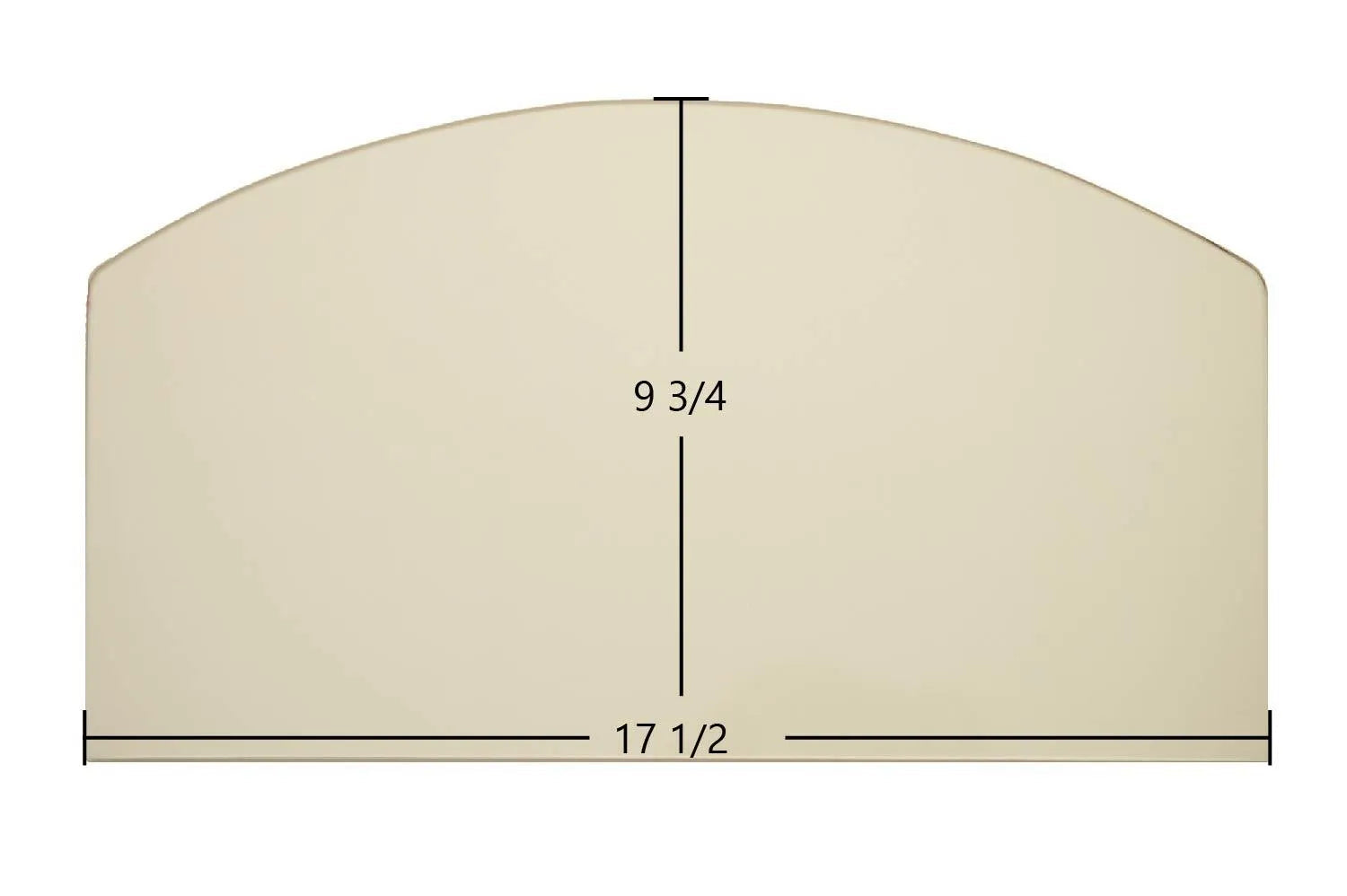 Consolidated Dutchwest Windsor Large Steel WR2000L02 Archtop Ceramic Glass Panel – 17 1/2" x 9 3/4" (Part #S31141-2) - Total Hearth