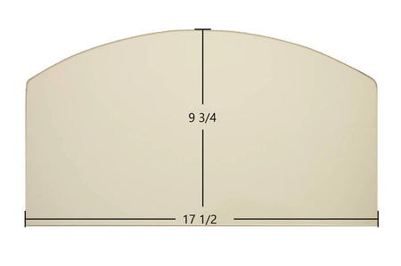 Consolidated Dutchwest Windsor Large Steel WR2000L02 Archtop Ceramic Glass Panel – 17 1/2" x 9 3/4" (Part #S31141-2) - Total Hearth