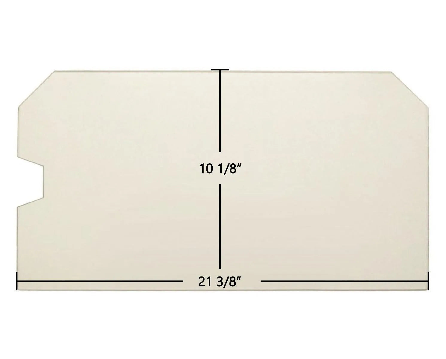 Country Legacy & Canyon Series Ceramic Glass Panel – 21 3/8" x 10 1/8" with Handle Notch (Part #71099) - Total Hearth