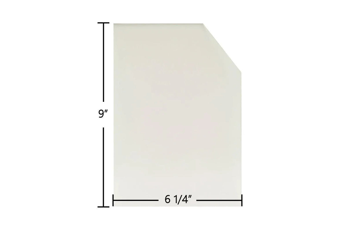 Country Flame E-2 Replacement Glass – 9" x 6 1/4" with Cut Corner (Part #PP-383) - Total Hearth