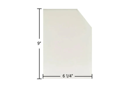 Country Flame E-2 Replacement Glass – 9" x 6 1/4" with Cut Corner (Part #PP-383) - Total Hearth