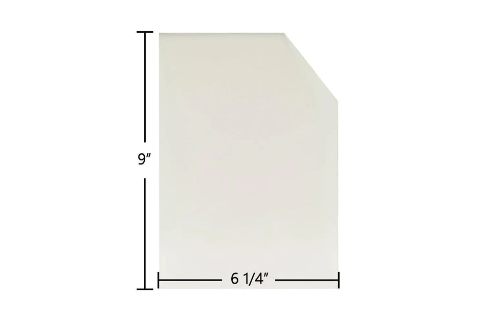 Country Flame E-2 Replacement Glass – 9" x 6 1/4" with Cut Corner (Part #PP-383) - Total Hearth