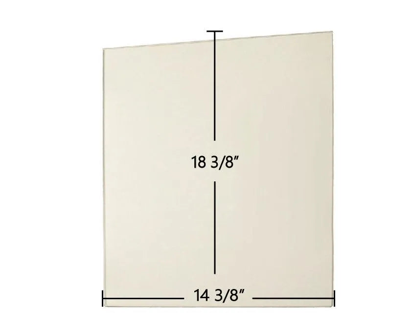 Country Flame FPD 500 / Inglenook / IWZC-02 Ceramic Glass Panel – 18 3/8" x 14 3/8" (Part #7P753CF) - Total Hearth