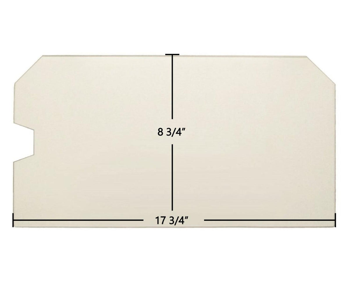 Country Performer C210 / CA210 & Striker C160 / CA160 / S / SA / SS / ST 210 Ceramic Glass Panel – 17 3/4" x 8 3/4" with Squared Notch (Part #H3017) - Total Hearth