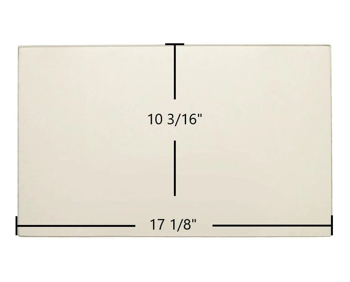 Drolet Ceramic Glass Panel – 17 1/8" x 10 3/16" Replacement for Classic, Siberian 1600/2000, HT2000, HT1600, Escape 1800, Escape 1400i, Eastwood 1800 (SE55103 / SE20009) - Total Hearth