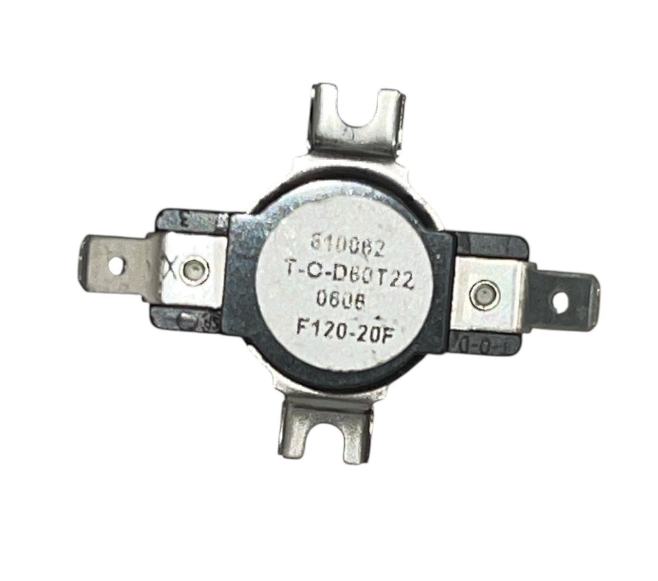 Thermodisc Snap-Disc Switch | 120°F Low Limit / Proof of Fire | TDF120-20F / 60T22 / 4T120F | Flush Mount | Universal Fit for Breckwell, US Stove, Black Bart, Hitzer, and More