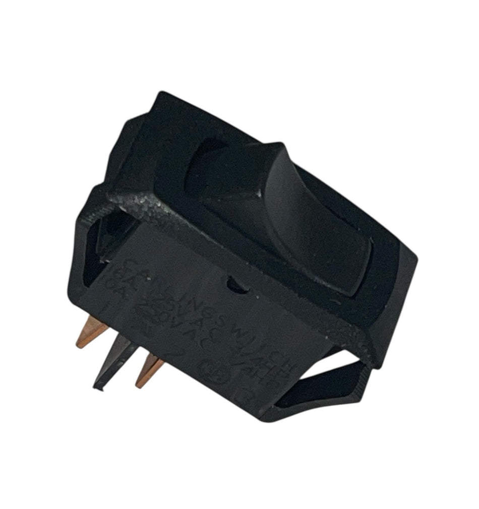 RA-901 Rocker Switch (4RSMA) – SPST On/Off Curvette Style, Matte Black - Total Hearth