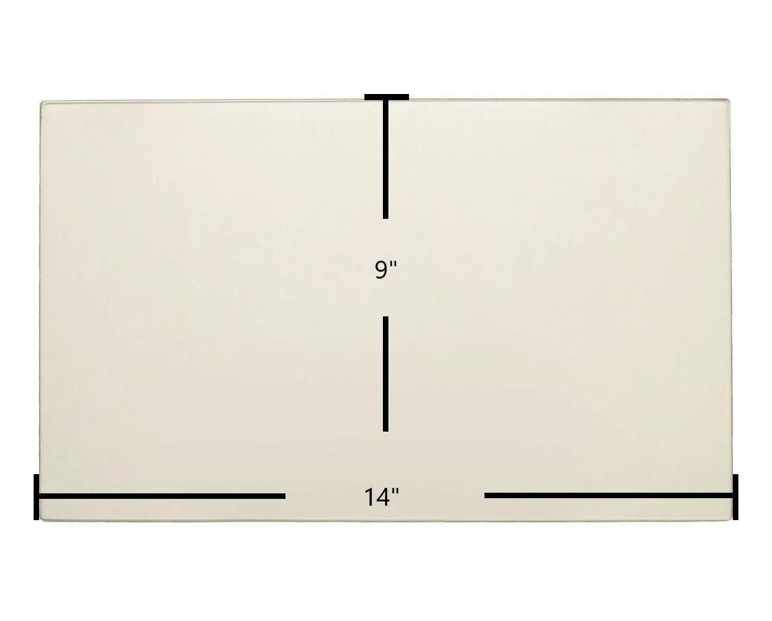 Earth Stove 101, 105, 701, 705, C202B, 102B, C201, C202, C205 Ceramic Glass Panel – 14" x 9" Replacement (G100-7) - Total Hearth