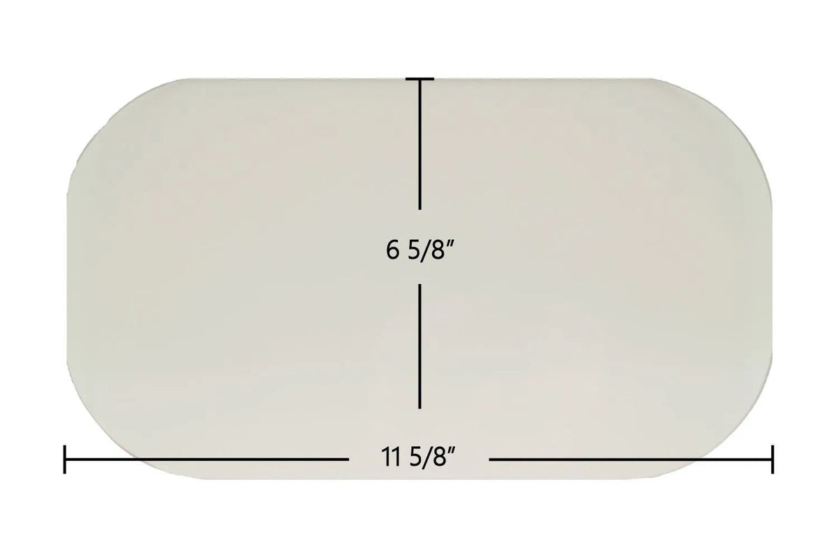 Earth Stove Oval Ceramic Glass Panel – 11 5/8" x 6 5/8" Replacement (ES-Oval) - Total Hearth