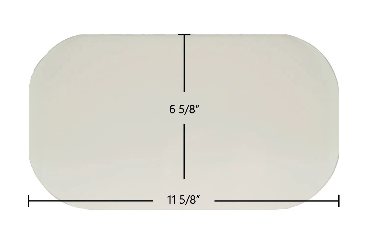 Earth Stove Oval Ceramic Glass Panel – 11 5/8" x 6 5/8" Replacement (ES-Oval) - Total Hearth
