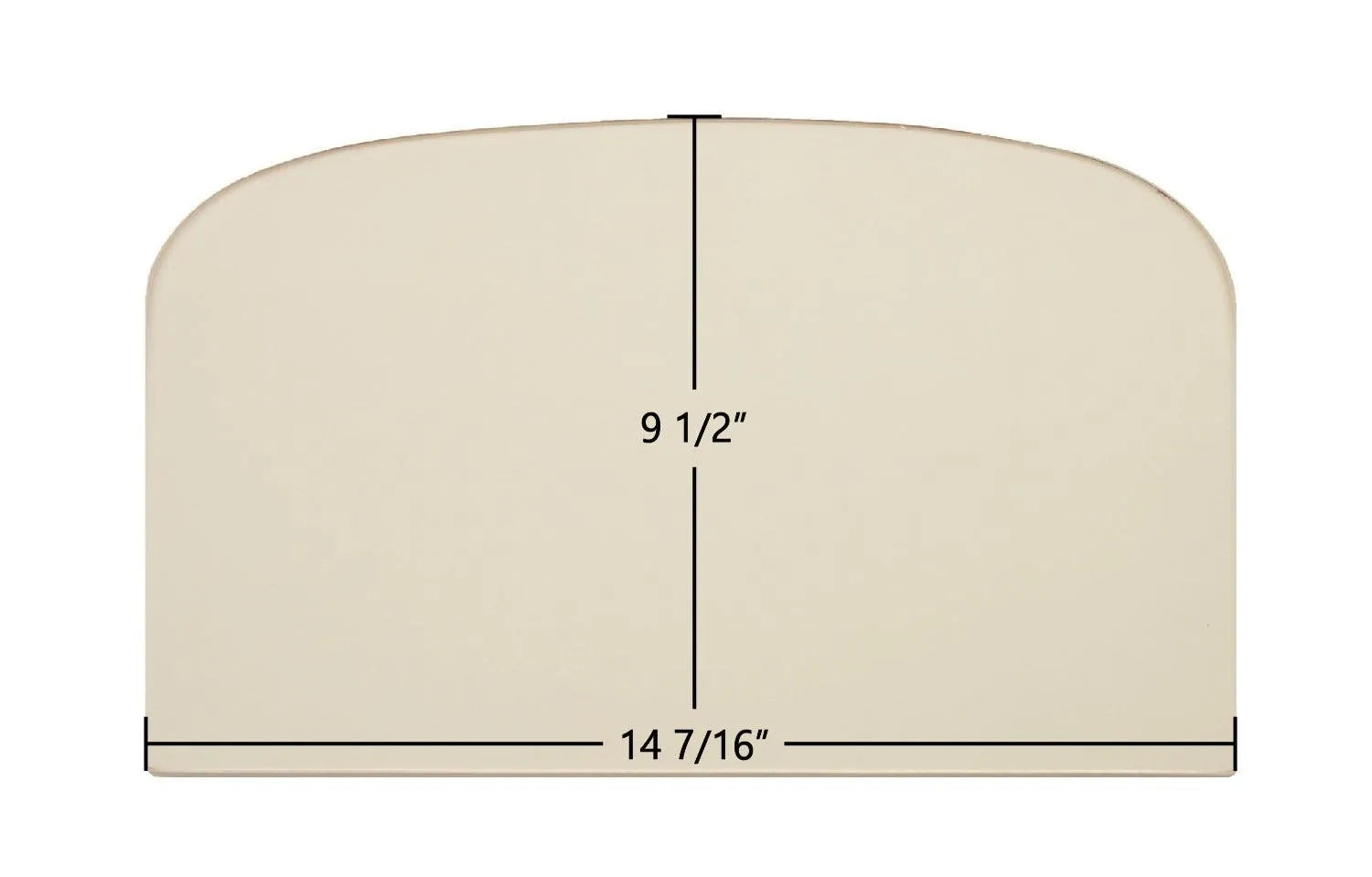 Earth Stove T150C, TP340 Ceramic Archtop Glass Panel – 14 7/16" x 9 1/2" Replacement (18242) - Total Hearth