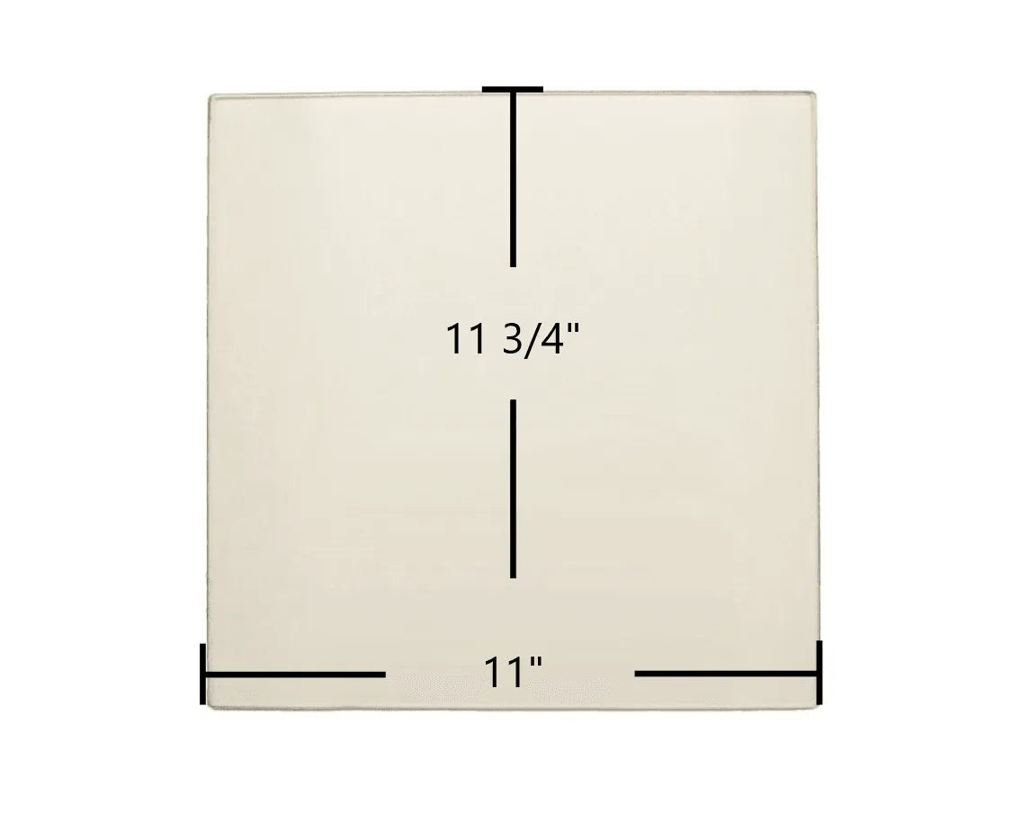 EasyFire EF3801B-AL / EF4001B AutoLite / EF5001B-AL Ceramic Glass Panel – 11" x 11 3/4" Replacement (110429) - Total Hearth
