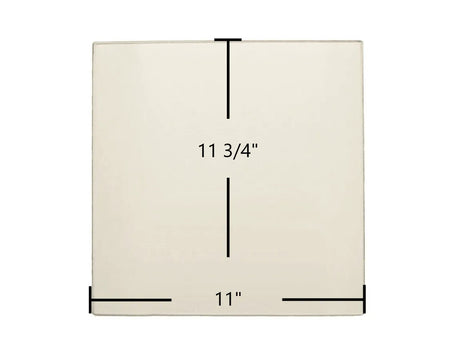 EasyFire EF3801B-AL / EF4001B AutoLite / EF5001B-AL Ceramic Glass Panel – 11" x 11 3/4" Replacement (110429) - Total Hearth