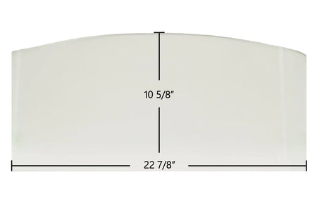 Fireplace Xtrordinair 33 Elite Plus Ceramic Archtop Door Glass – OEM Replacement (22 7/8" x 10 5/8") | Part #250-02195-1 - Total Hearth