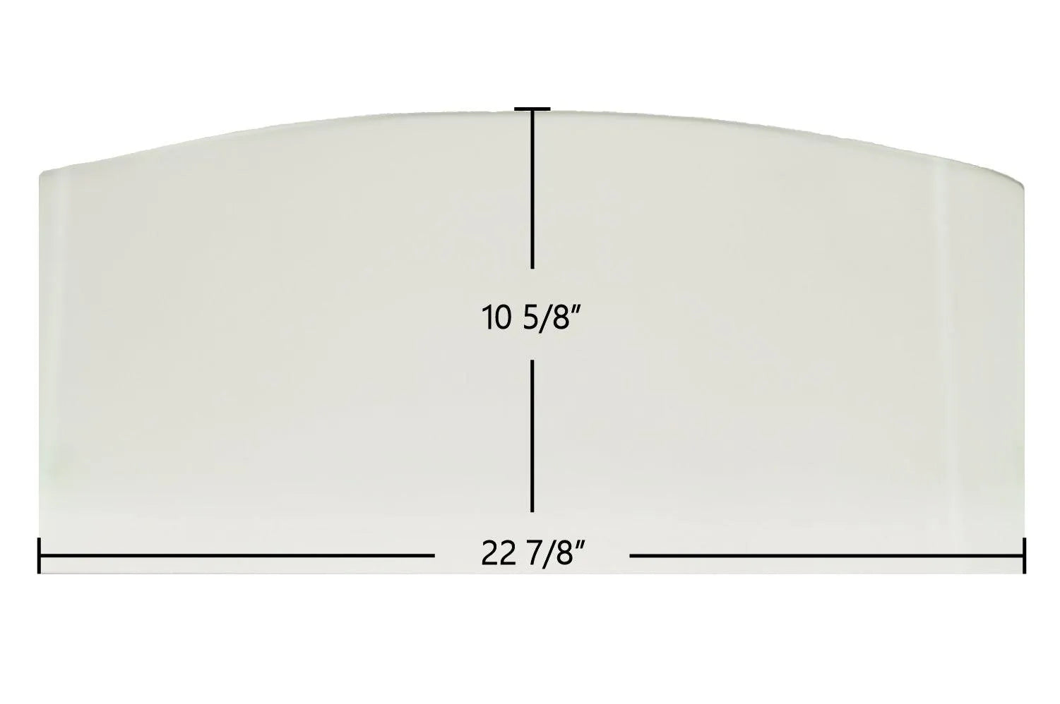 Travis Industries Medium Flush Wood Insert Ceramic Archtop Door Glass – OEM Replacement (22 7/8" x 10 5/8") | Part #250-02195-2 - Total Hearth