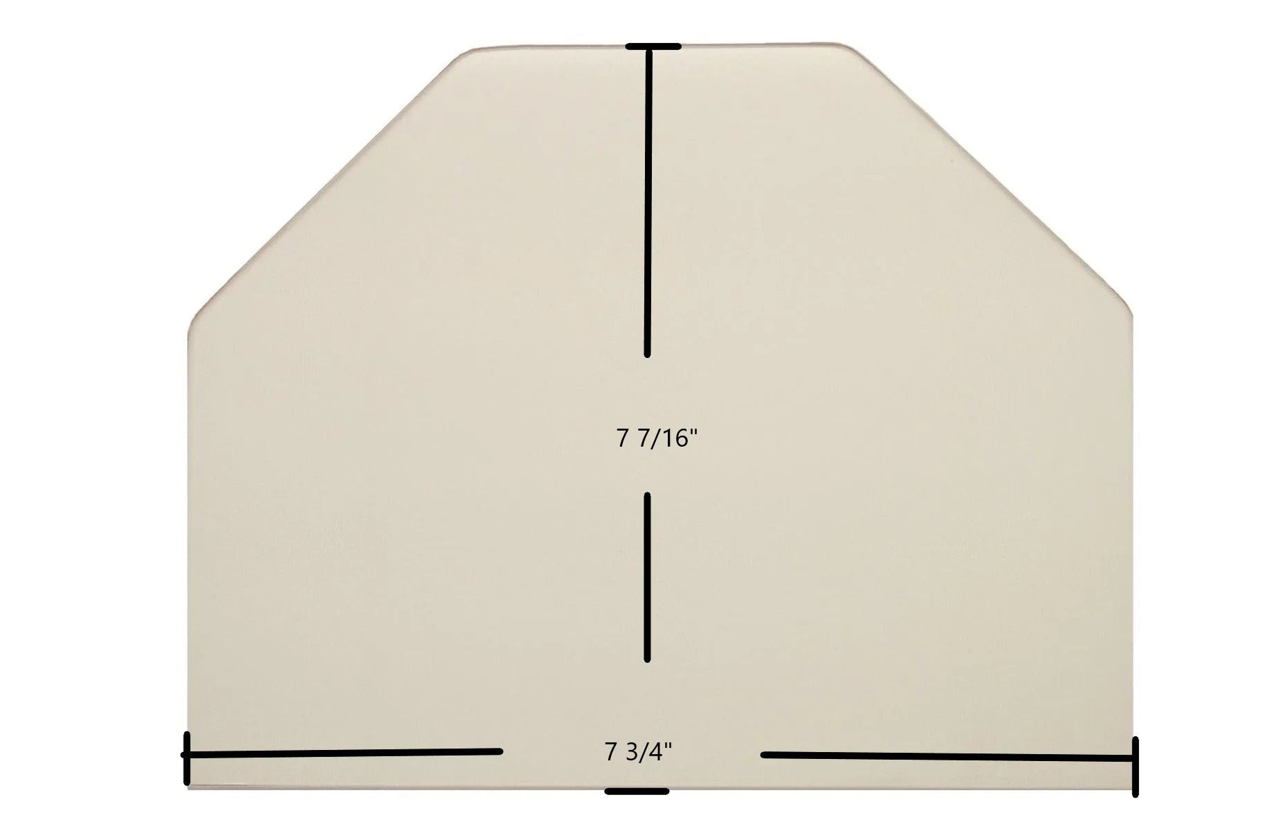 Franklin Mini (Woodstock Soapstone) Model 208 Glass Panel (7 3/4" x 7 7/16") | OEM Ceramic Replacement with Cut Corners | Part #G-315 | USA-Made - Total Hearth
