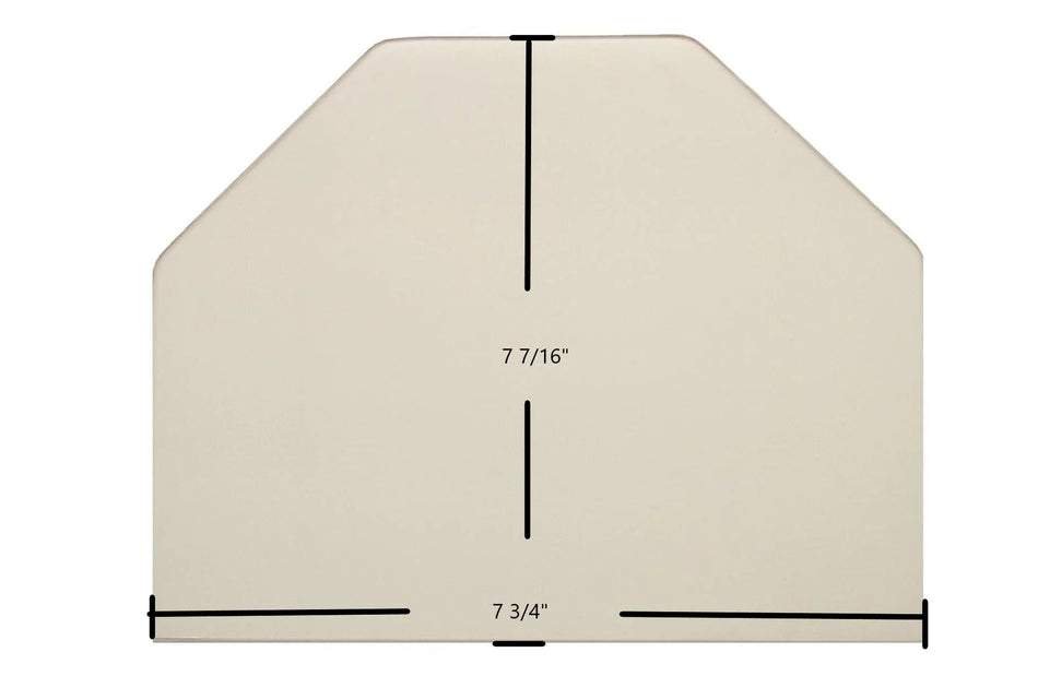 Franklin Mini (Woodstock Soapstone) Model 208 Glass Panel (7 3/4" x 7 7/16") | OEM Ceramic Replacement with Cut Corners | Part #G-315 | USA-Made - Total Hearth
