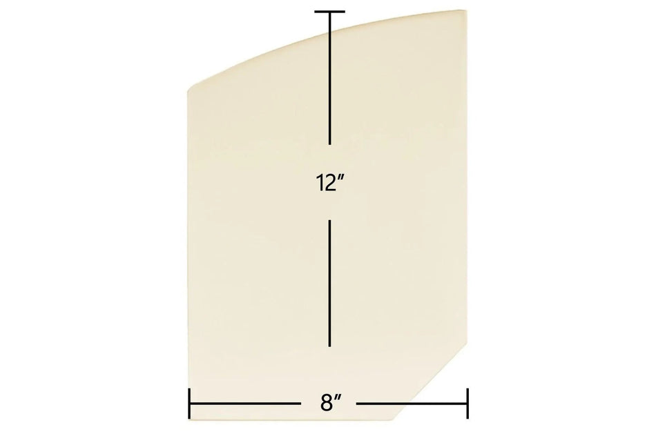 Glacier Bay Ceramic Glass Panel – Double Door Archtop Replacement (12" x 8") | Part #7G2011DDG - Total Hearth