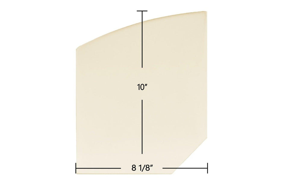 Glacier Bay Ceramic Glass Panel – LDD Double Door Archtop Replacement (10" x 8 1/8") | Part #Glacier-bay-LDD - Total Hearth