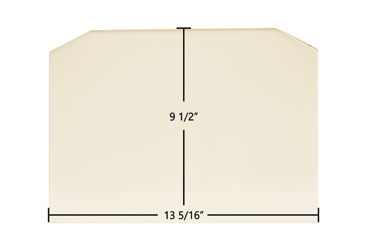 Harman P38, P43, PC45, P61A Ceramic Glass Panel – High-Temp Archtop Replacement (13 5/16" x 9 1/2") | Part #1-00-950133647, 3-40-950133125 - Total Hearth