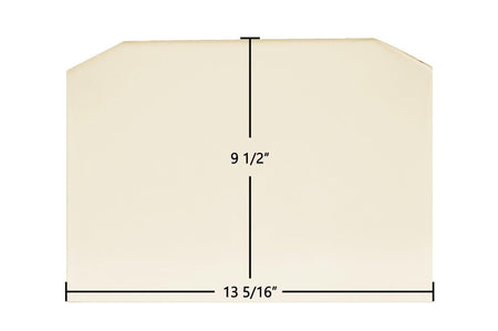 Harman P38, P43, PC45, P61A Ceramic Glass Panel – High-Temp Archtop Replacement (13 5/16" x 9 1/2") | Part #1-00-950133647, 3-40-950133125 - Total Hearth