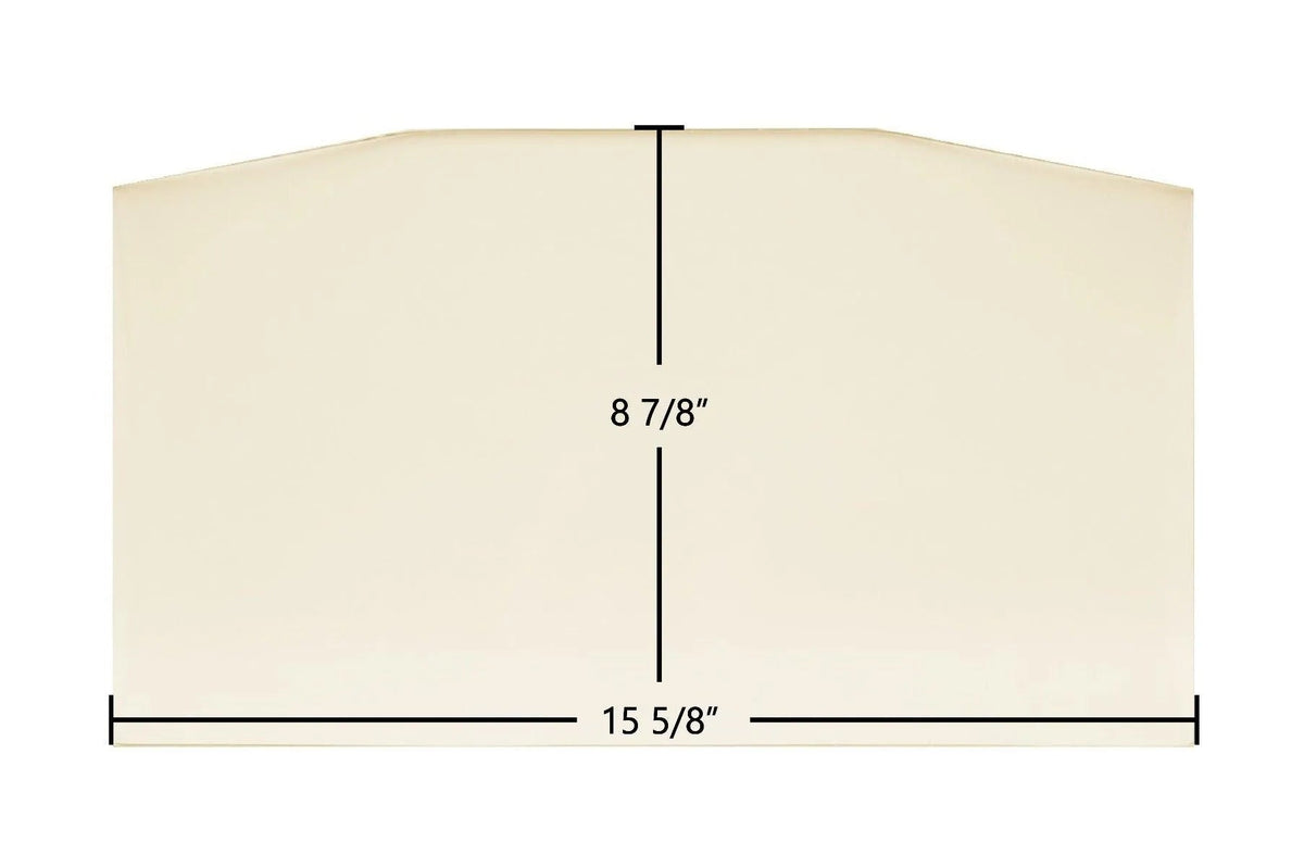 Heritage Cartier 1 & Renaissance 1 Ceramic Glass Panel – High-Temperature Replacement (15 5/8" x 8 7/8") - Total Hearth