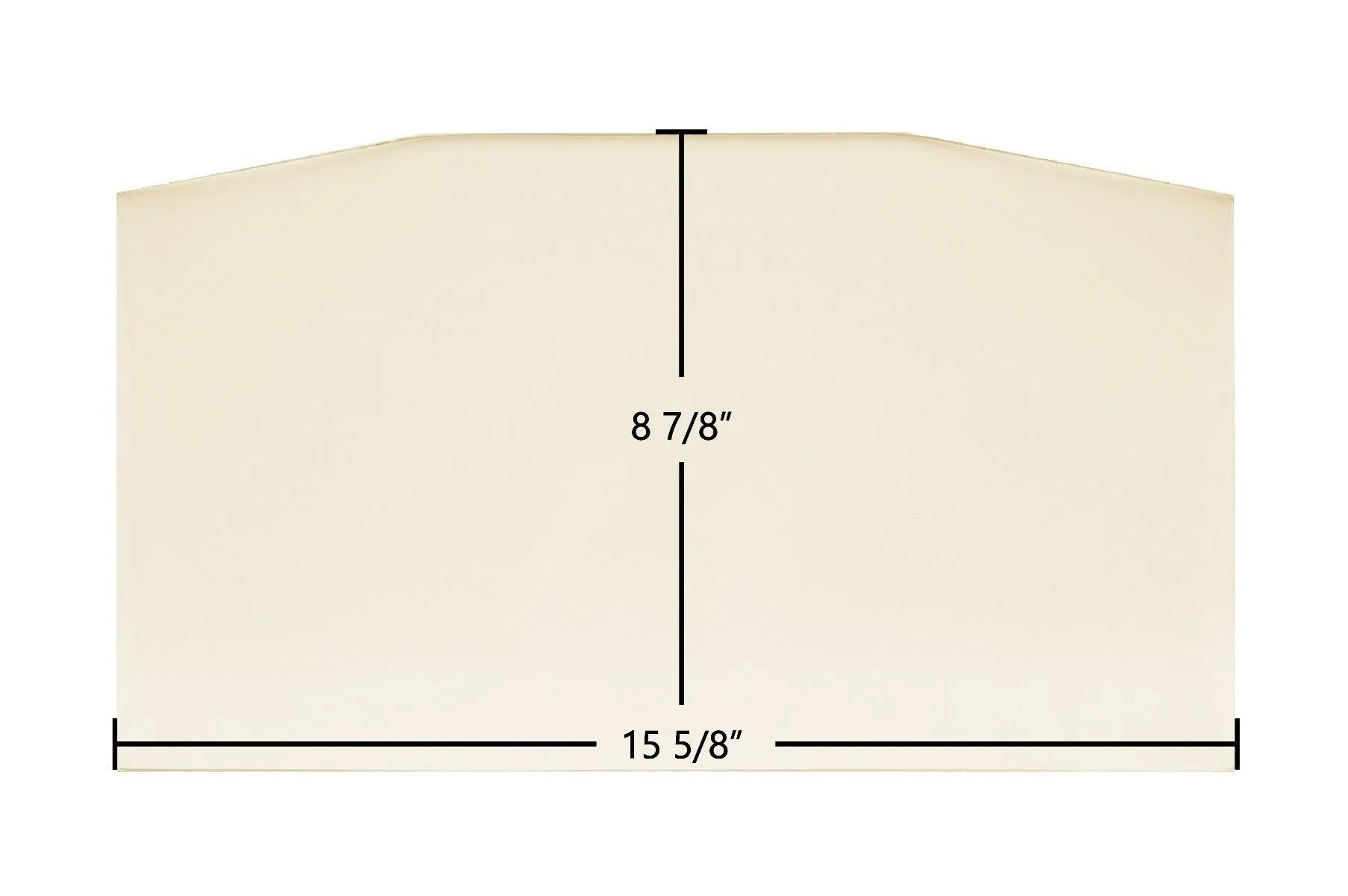 Heritage Cartier 1 & Renaissance 1 Ceramic Glass Panel – High-Temperature Replacement (15 5/8" x 8 7/8") - Total Hearth