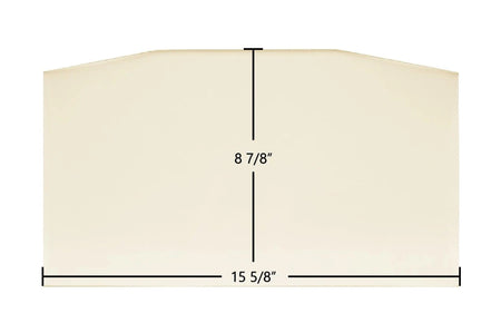 Heritage Cartier 1 & Renaissance 1 Ceramic Glass Panel – High-Temperature Replacement (15 5/8" x 8 7/8") - Total Hearth