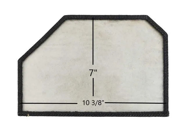 Hitzer Double Door Ceramic Glass Panel – OEM Replacement (10 3/8" x 7") | Part #7GHDD - Total Hearth